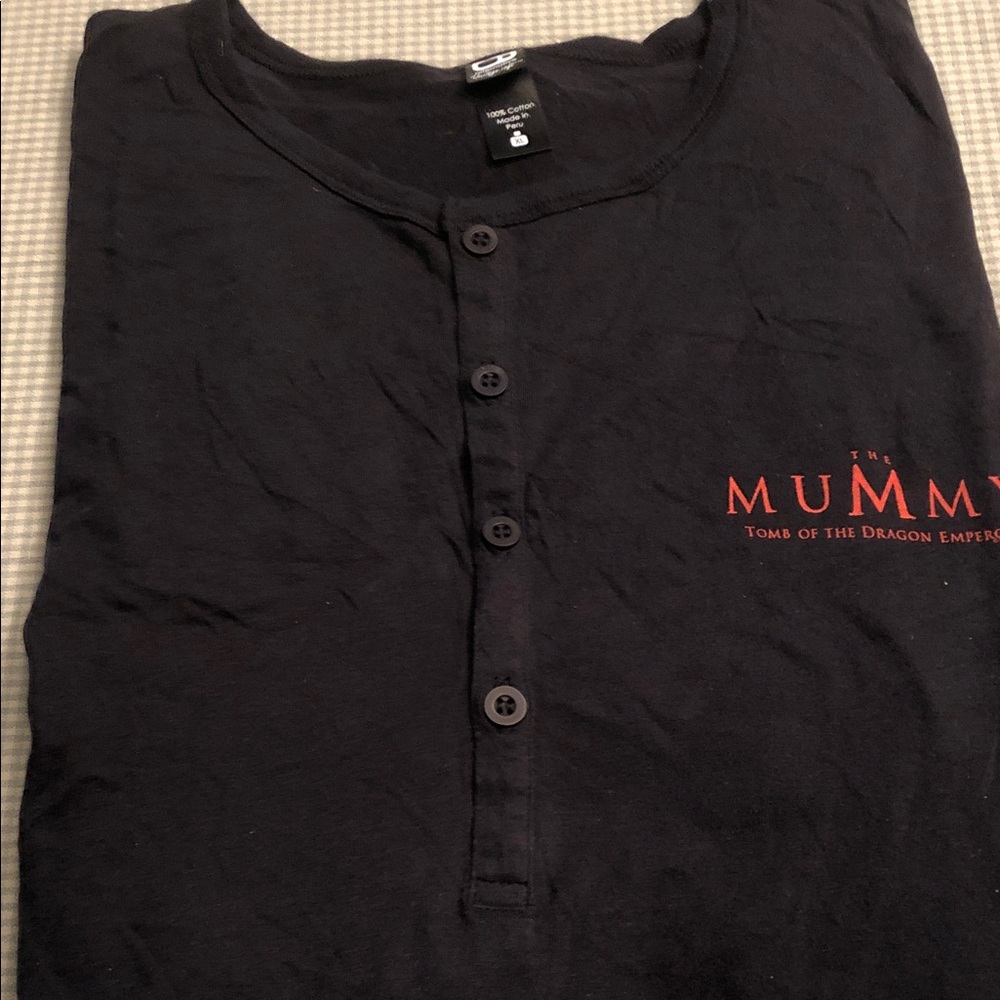 The Mummy Tomb of the Dragon Emperor 2008 Henley Tee XL Brendan Fraser #948